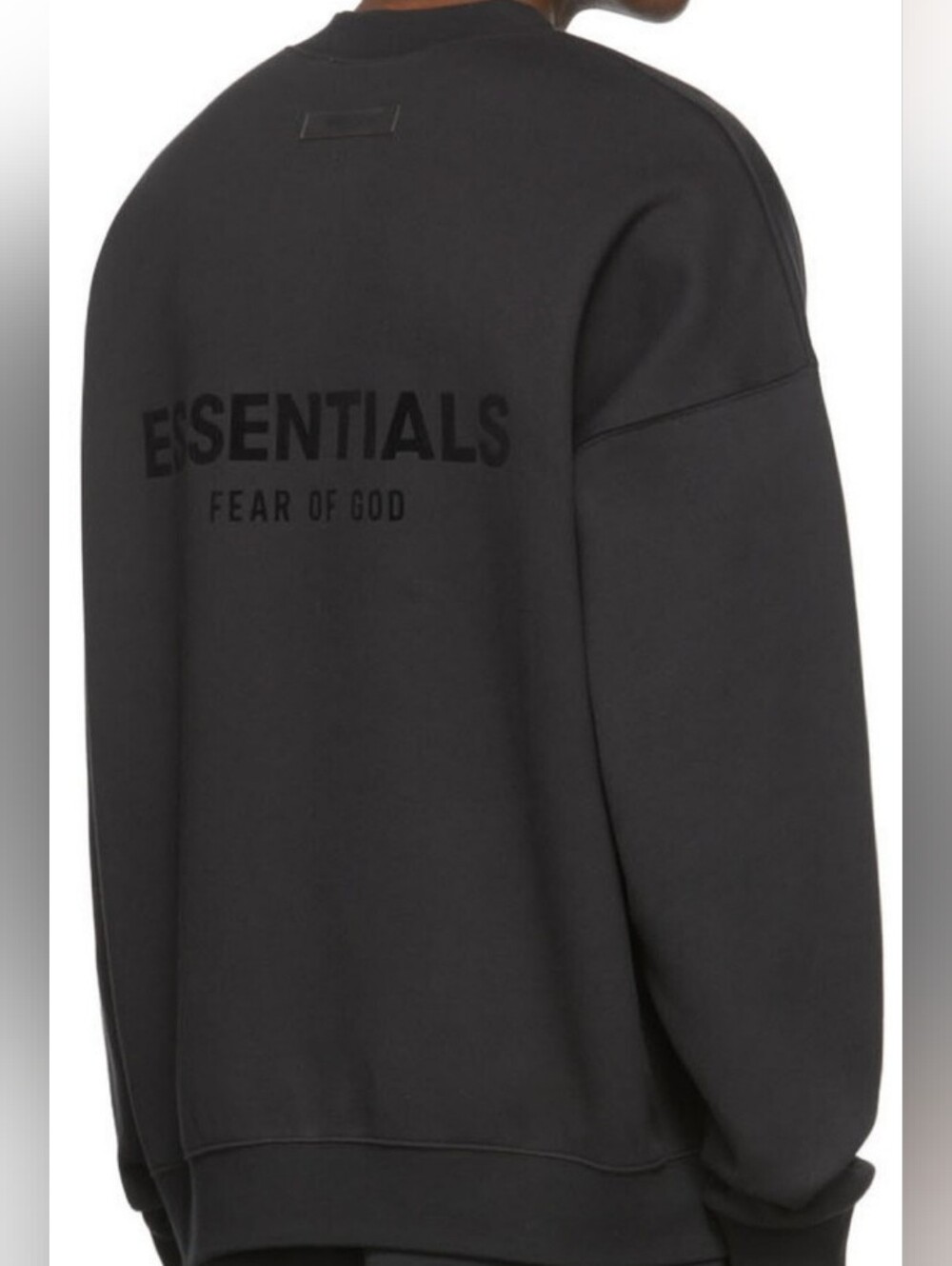 Fear of God ESSENTIALS Black Logo Crewneck